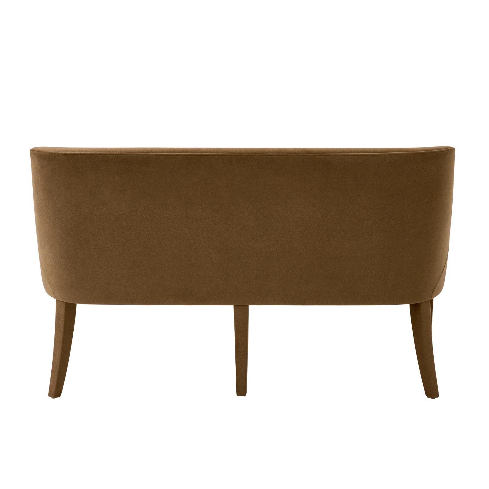 Better Homes & Gardens Windsor Brown Upholstered Dining Bench With Backrest