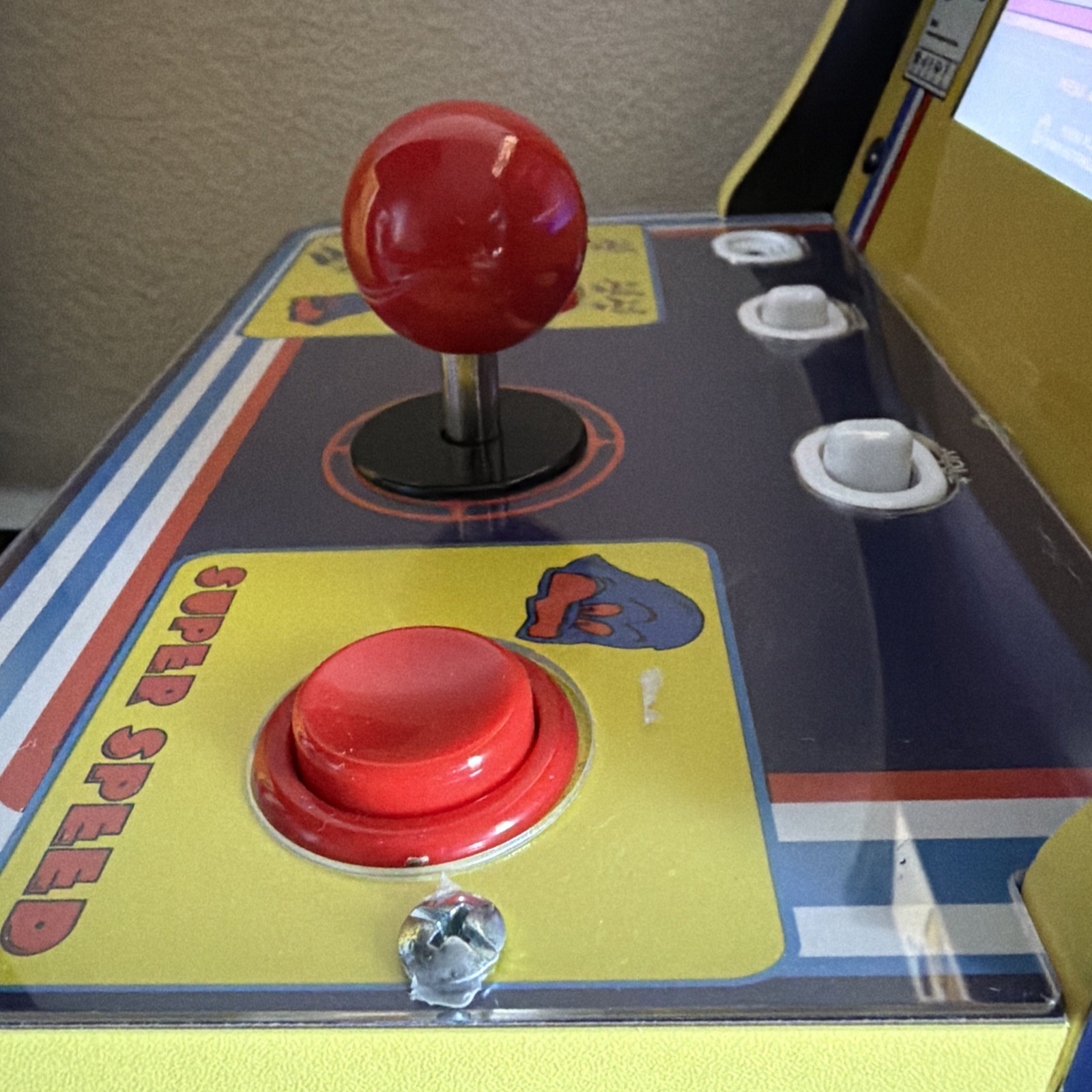 Arcade1Up Super Pac-Man Counter Top Arcade Machine 4 Games; Clean And Working