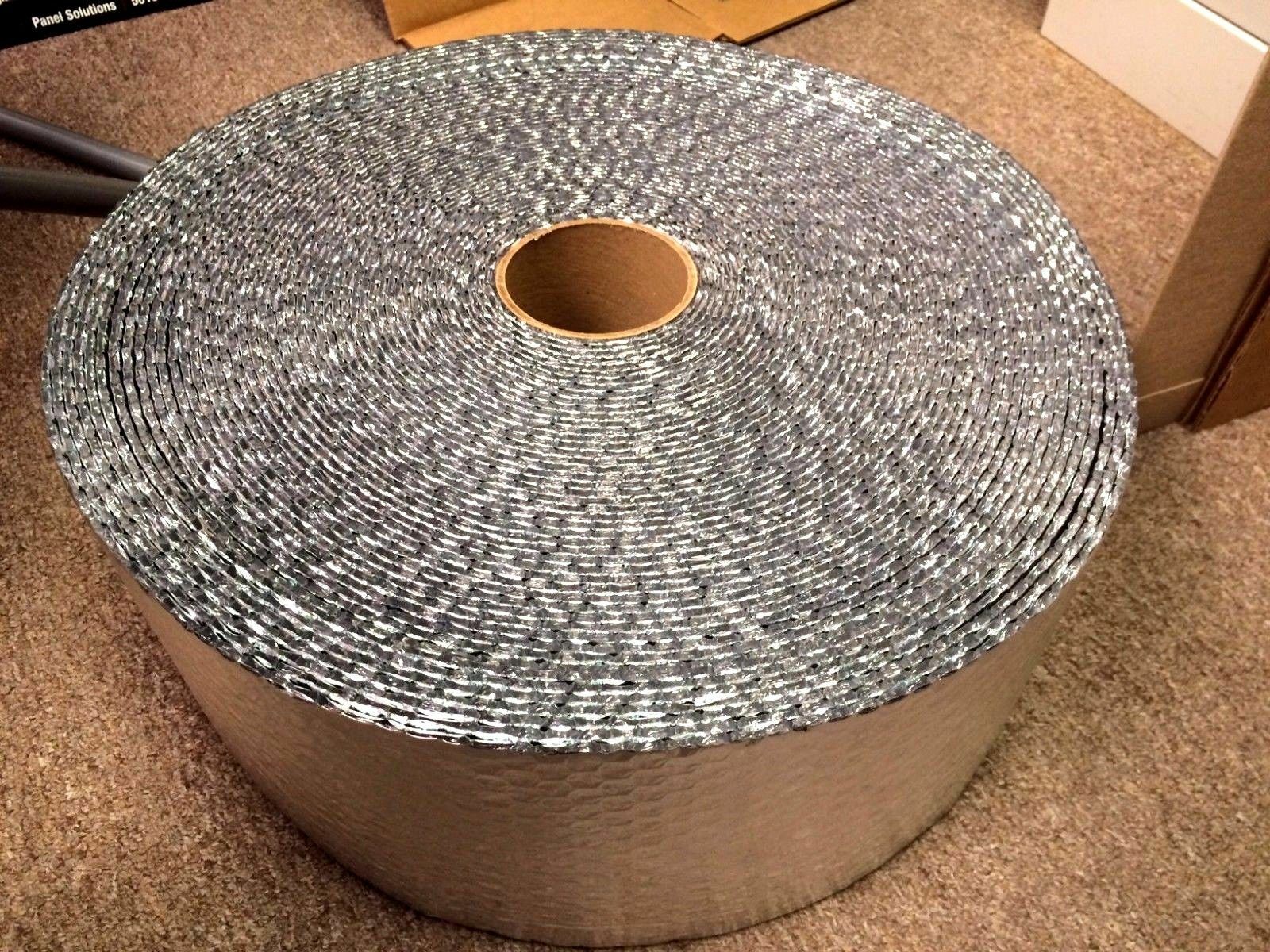 DOUBLE FOIL, REGULAR BUBBLE REFLECTIVE INSULATION WRAP 6" X 125'