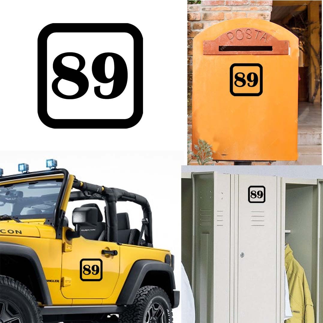 Sticker Vinyl Number 89 Version v1sq
