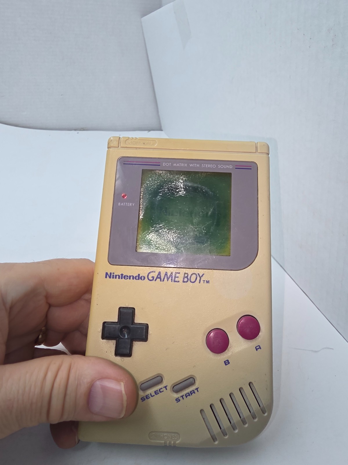Powers On & works  Gameboy Original DMG-01 Console needs new LCD #K5