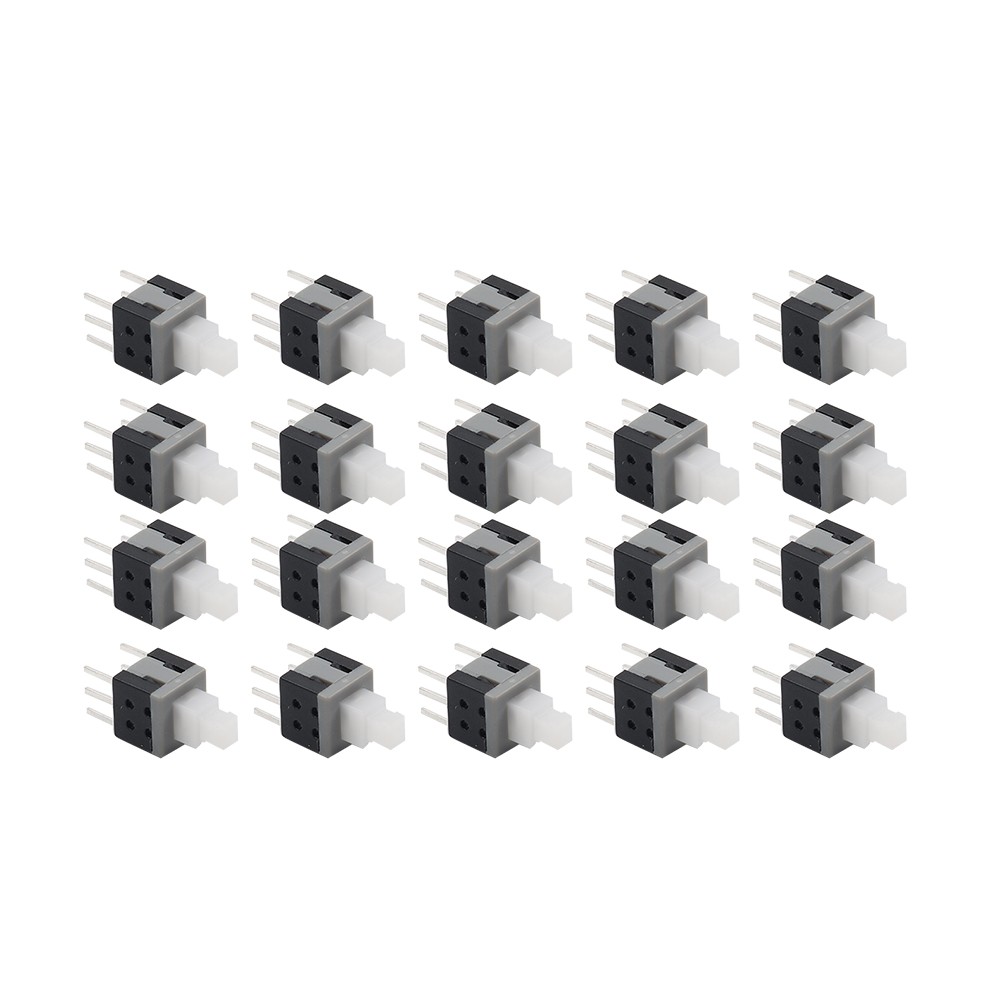20PCS 5.8x5.8x10mm Tact Tactile Self Lock 6 Pins Push Button Switch Latching