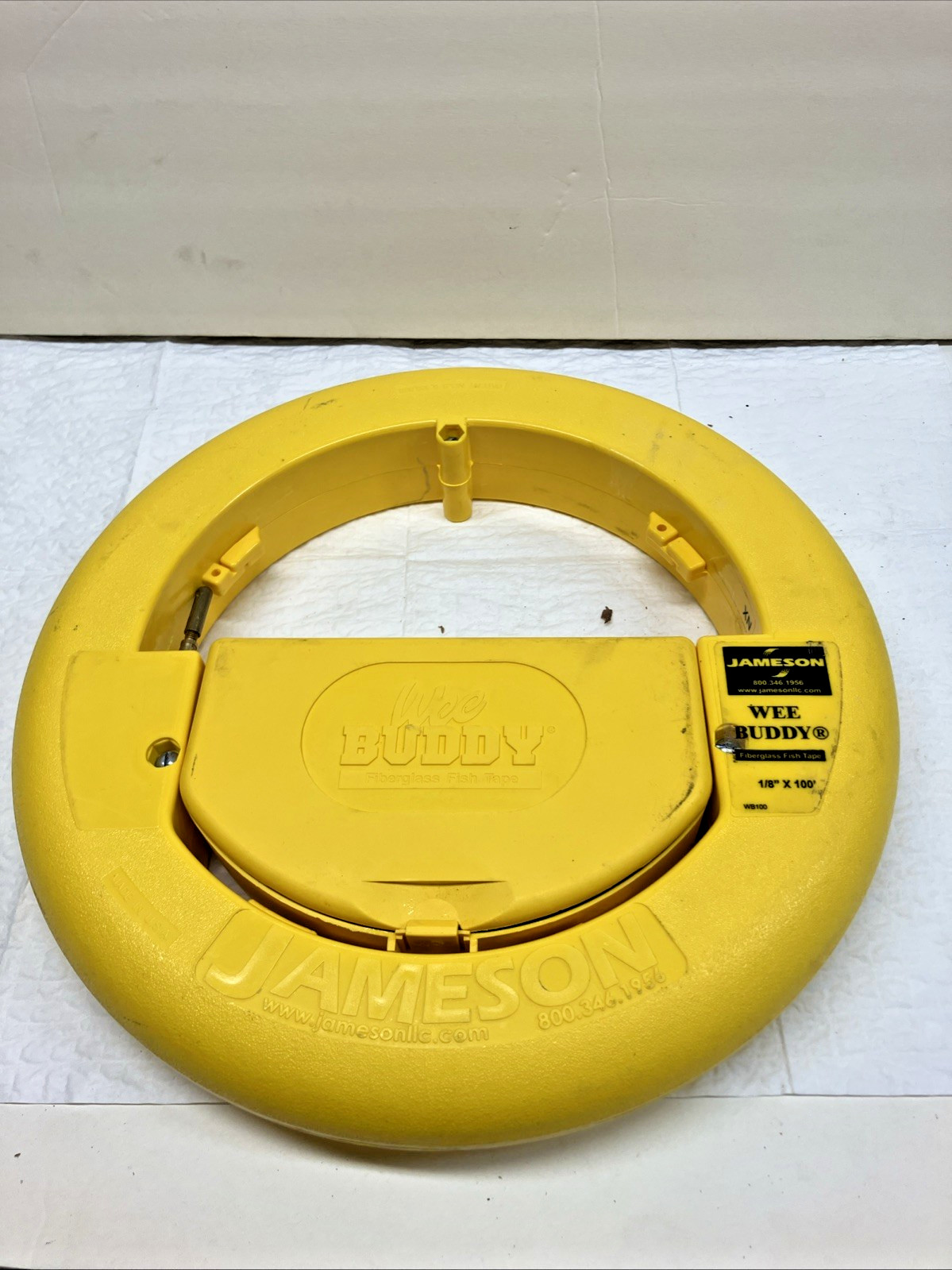 JAMESON WEE BUDDY Fiberglass Fish Tape Plumbing Tool  1/8” X 100’  Model WB100