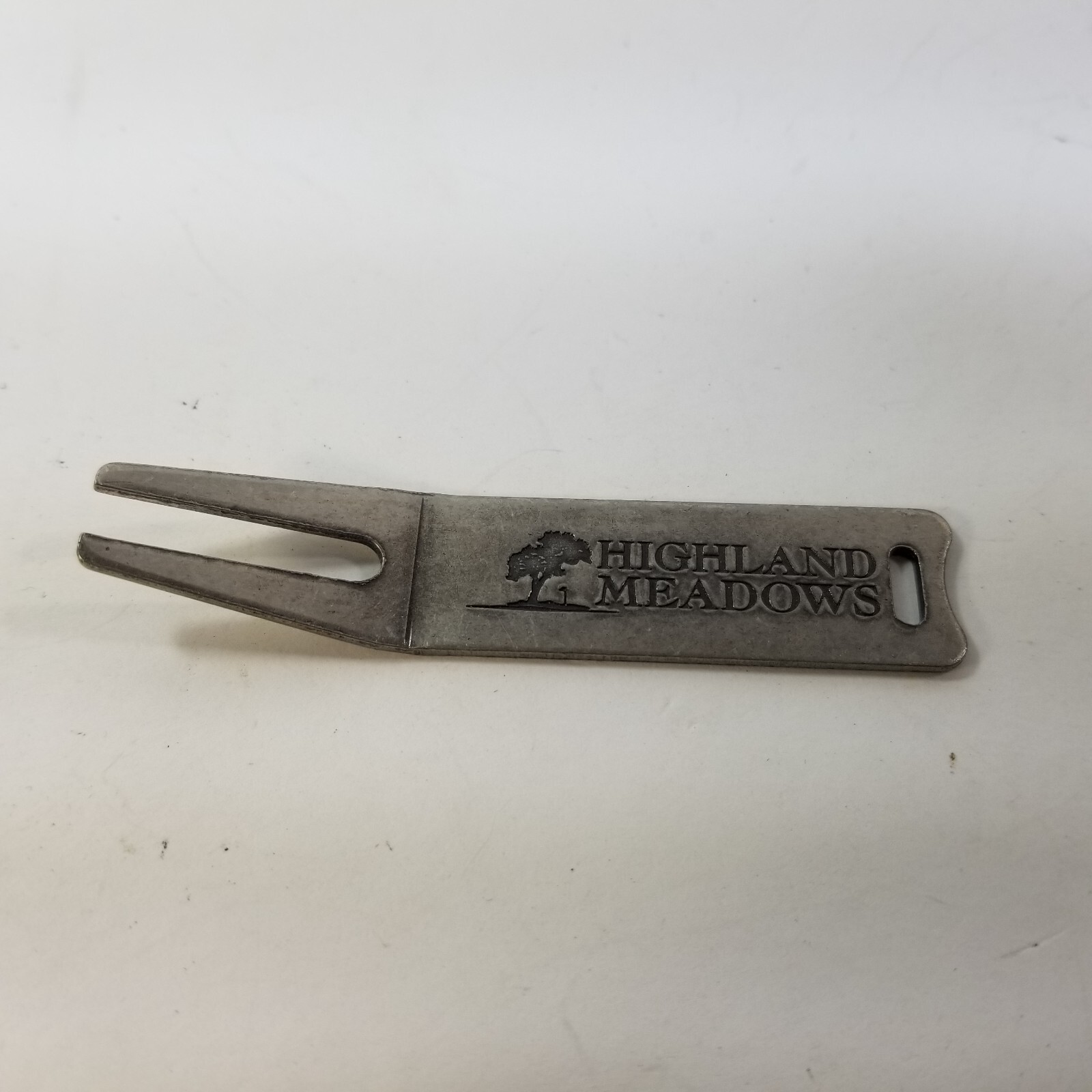 Highland Meadows Divot Tool Vintage Country Club Metal Golf