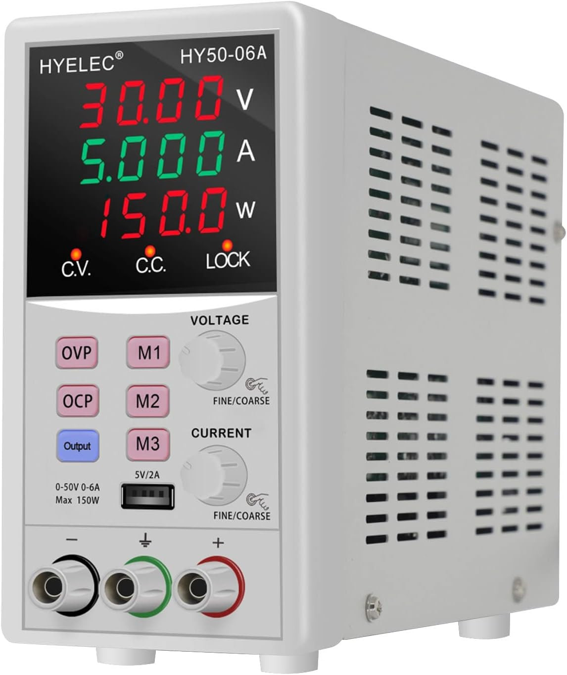 Variable DC Power Supply,0-50V 0-6A Max150W Switching Regulated Bench Power Supp