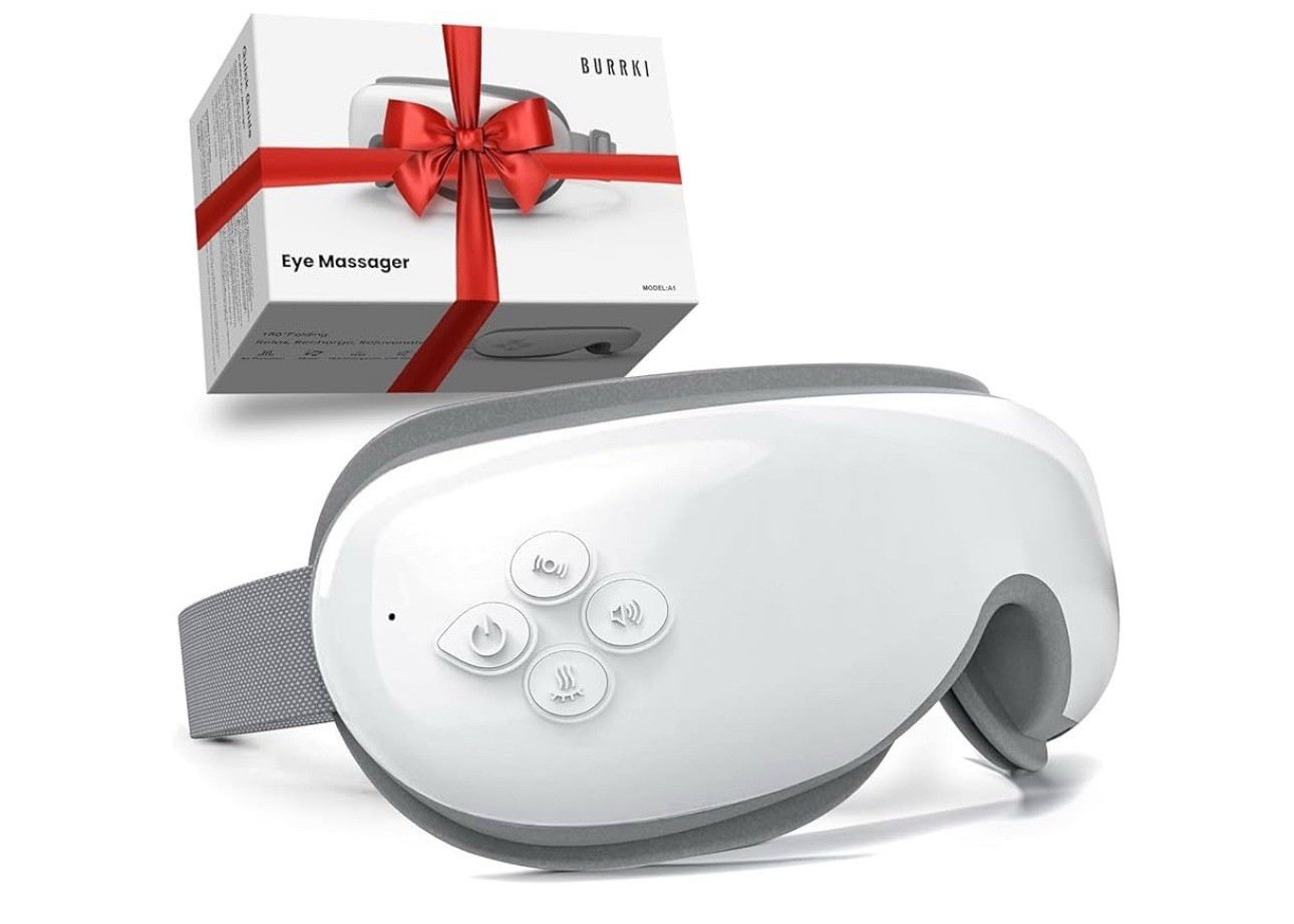 Eye Massager with Heat & Bluetooth Music, Mothers Day Gifts for Mom, Heated Eye