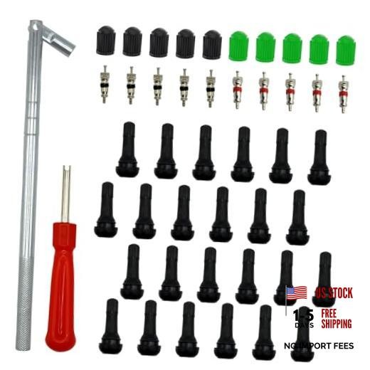 Valve Stem Puller and Installer, 24Pcs Tr413 Snap-in Tire Valve Stems, 10Pcs