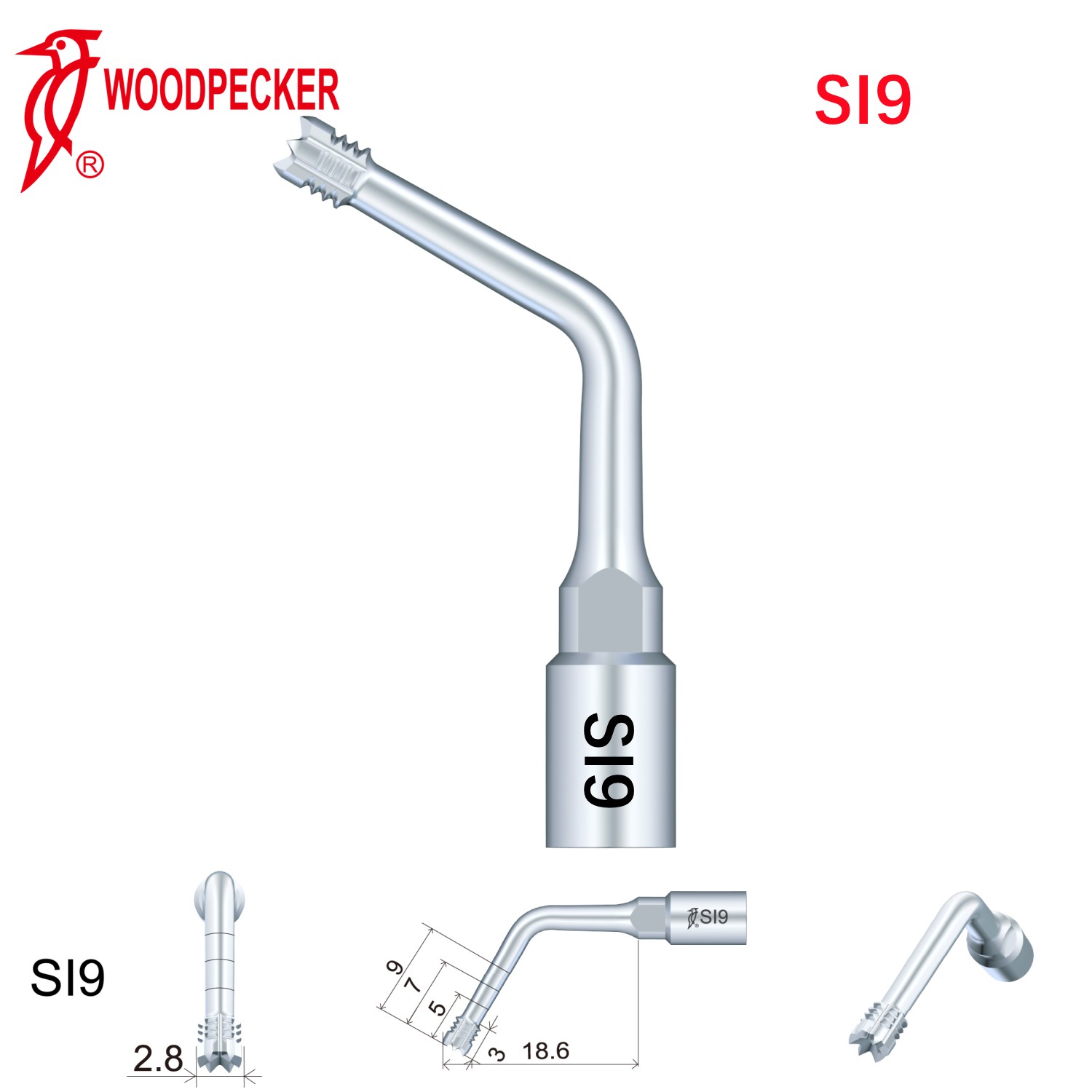 Woodpecker Dental Perio Bone Surgery Tips SI9 for Surgic Smart  & Satelec Perio