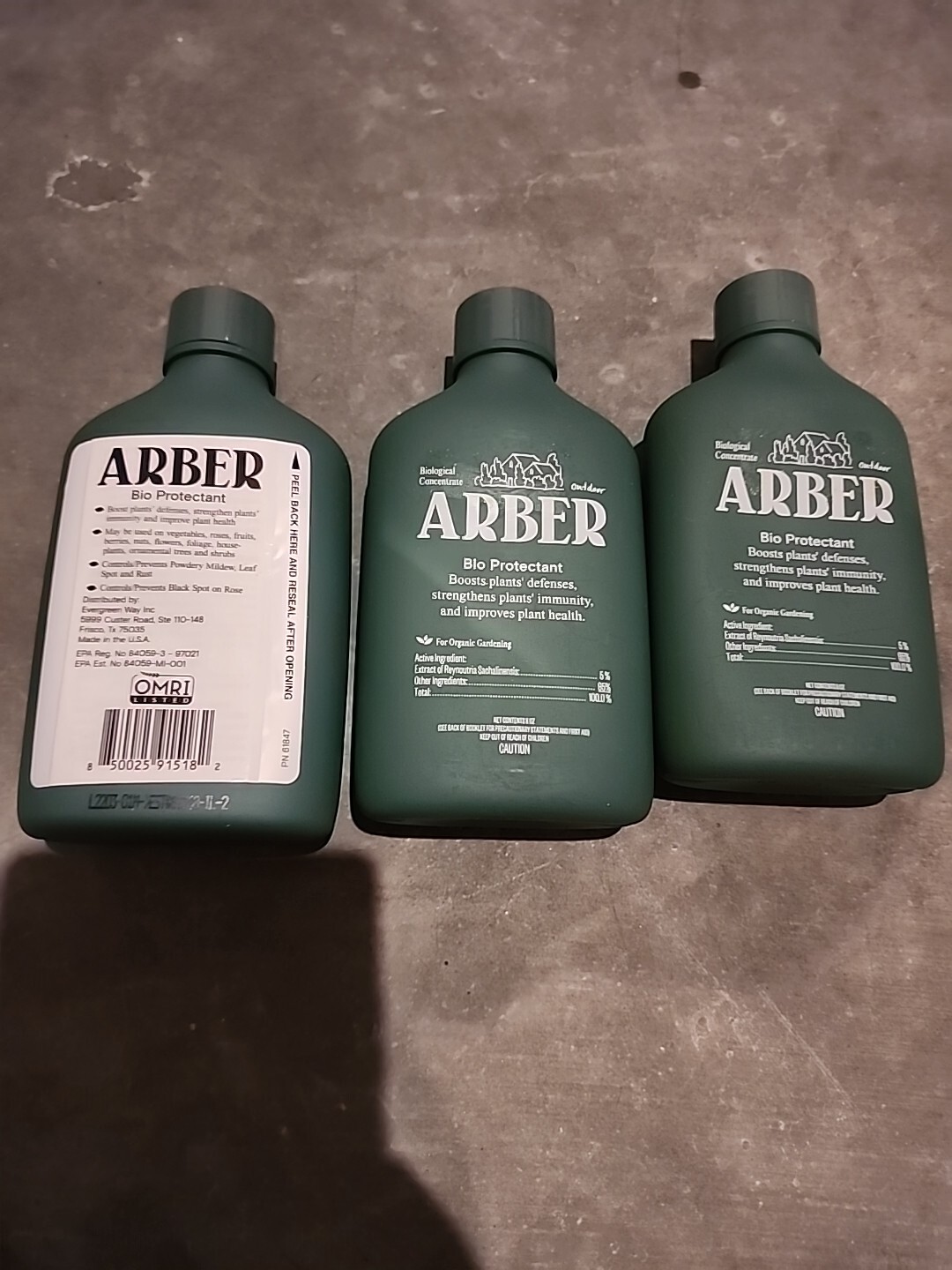 Arber Bio Protectant New Organic Plant Food, 8fl oz Concentrate Lot Of 3