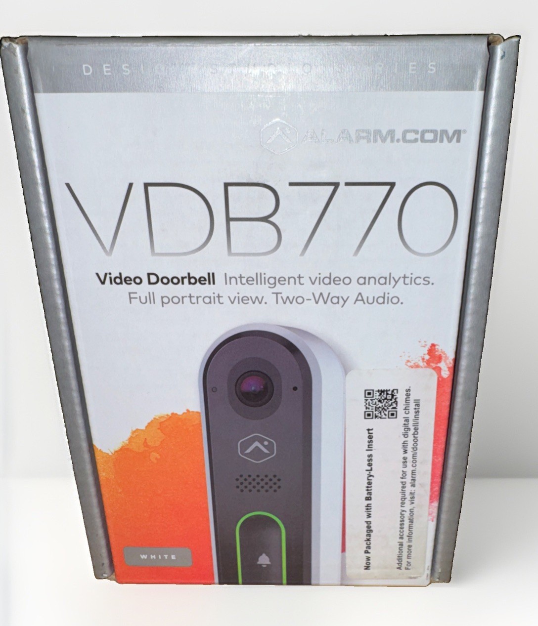 Alarm.com Video Door Bell ADC-VDB770- White - Brand New Open Box