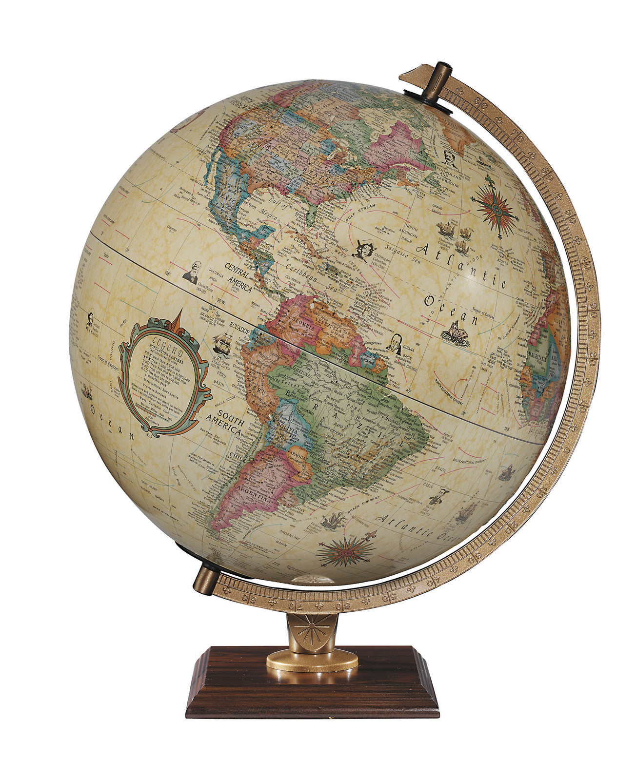 Replogle Carlyle Illuminated World Globe 12" Antique Ocean. Brand New!