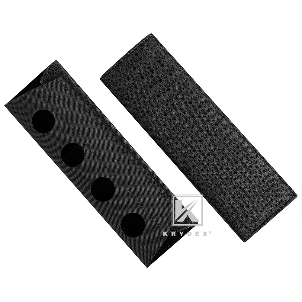 KRYDEX Tactical Shoulder Pads Cover For Plate Carrier Chest Rig Sling Bag Black