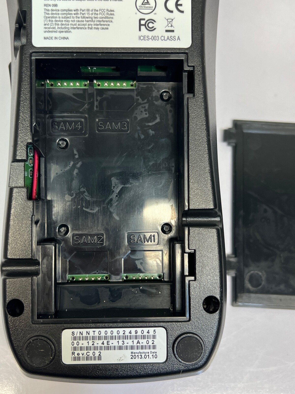 First Data FD100ti Silver Credit Card Terminal - Power cord