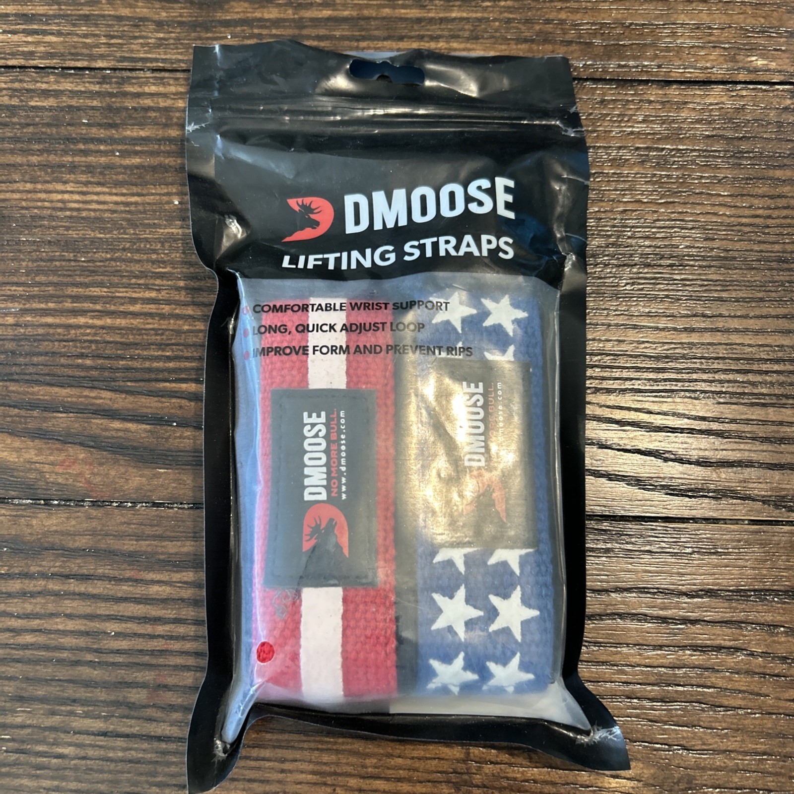 Dmoose Pair Of American Flag Wrist Support Weight Lifting Straps 24” New