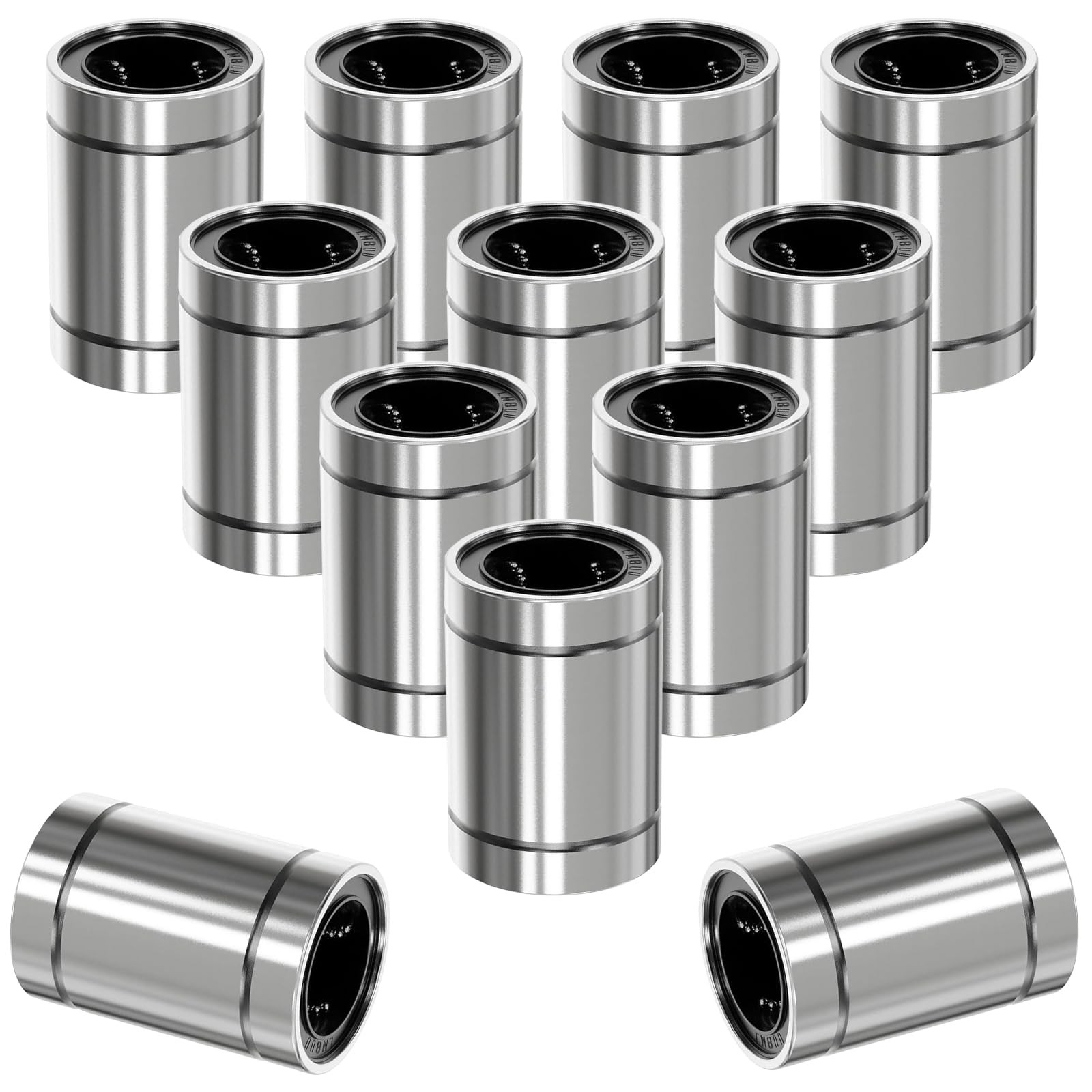 HNYYZL 12Pcs LM8UU Linear Ball Bearings 8mm Bore, 15mm OD, 24mm Length, Doubl...