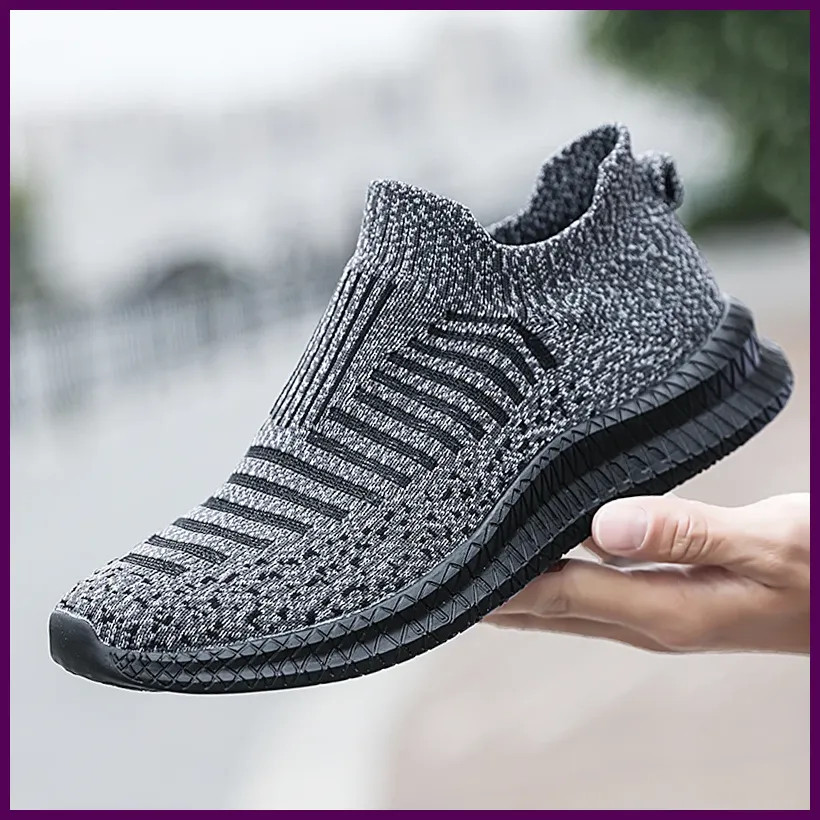 Breathable Men Casual Shoes Lightweight Outdoor Male Walking Shoes Anti-slip