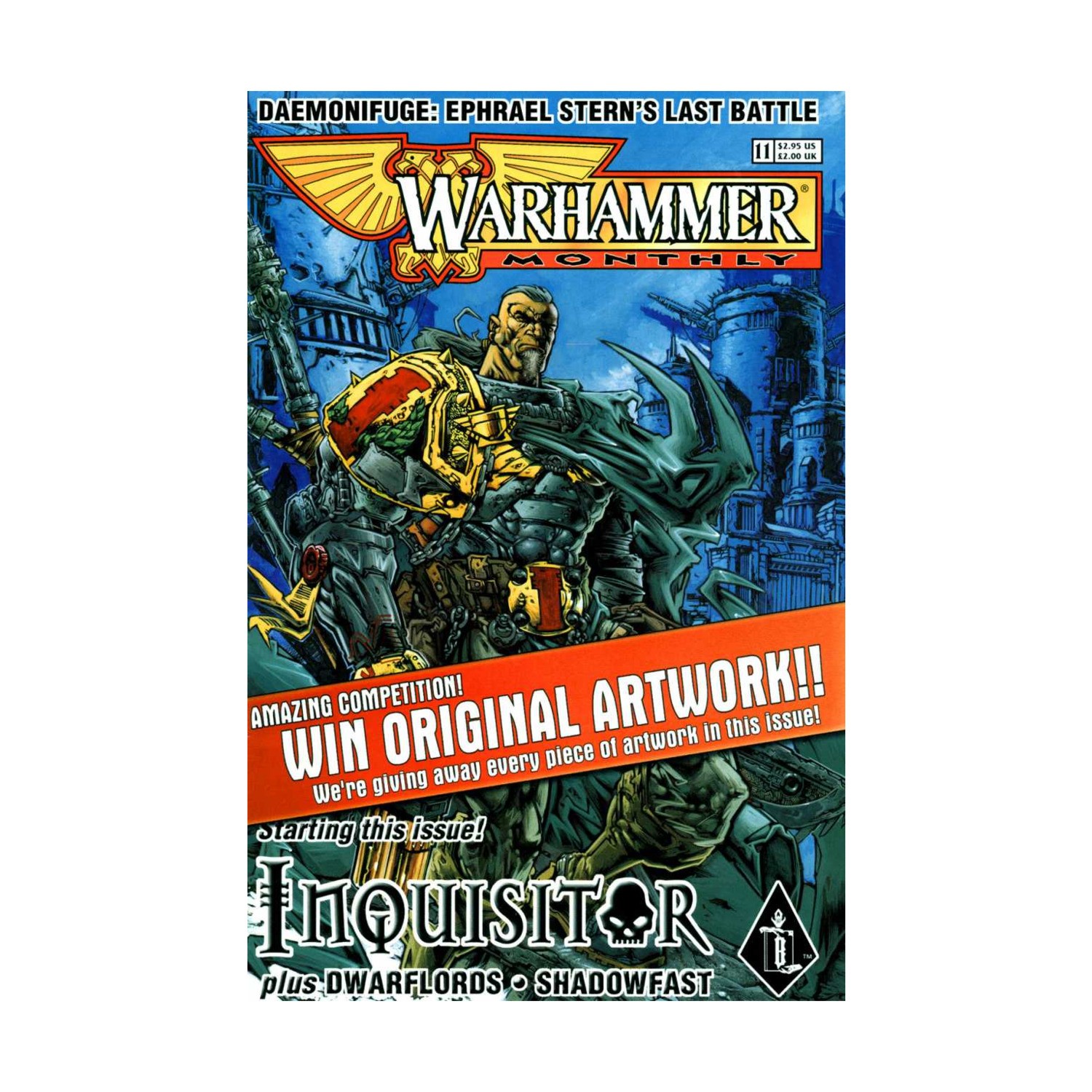 GW Warhammer Monthly #11 "Inquisitor, Dwarflords, Shadowfast" VG+