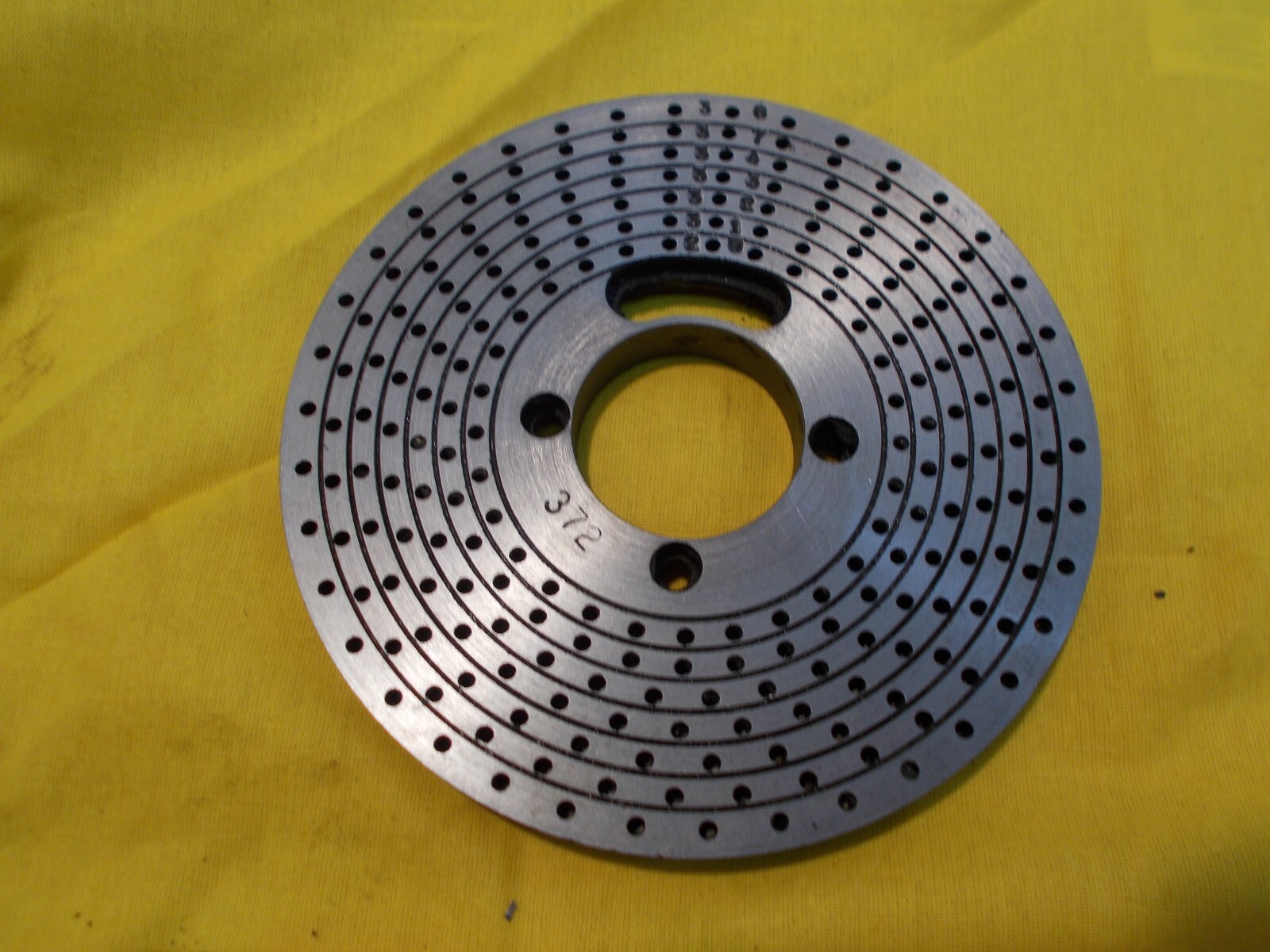 GOOD USED INDEX PLATE for rotary table dividing & indexer head spacer TROYKE USA