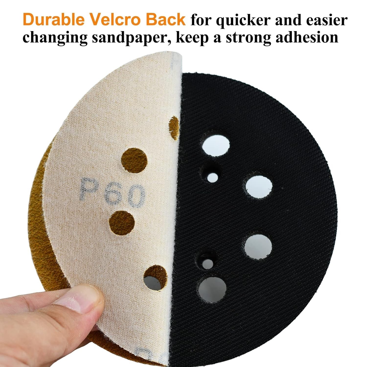 5-Inch 60-Grit Hook & Loop Sanding Discs, 100-Pack