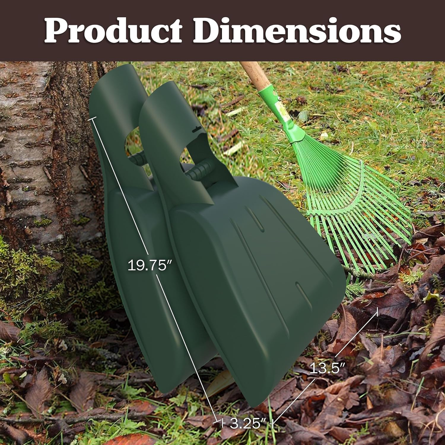 Leaf Scoops Hand Rakes - Lightweight, Durable Grabber Tool for Scooping up Leave