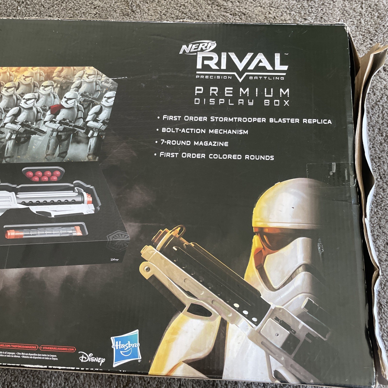 NERF RIVAL STAR WARS First Order Stormtrooper Blaster Gun In Display Box