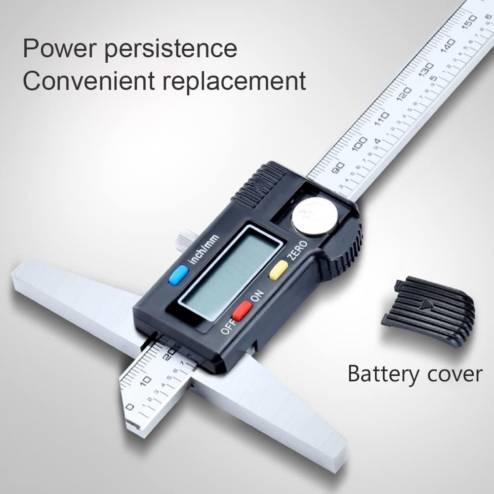 Digital Depth Caliper Electronic Depth Gauge Caliper Depth Rule (150mm(Normal))
