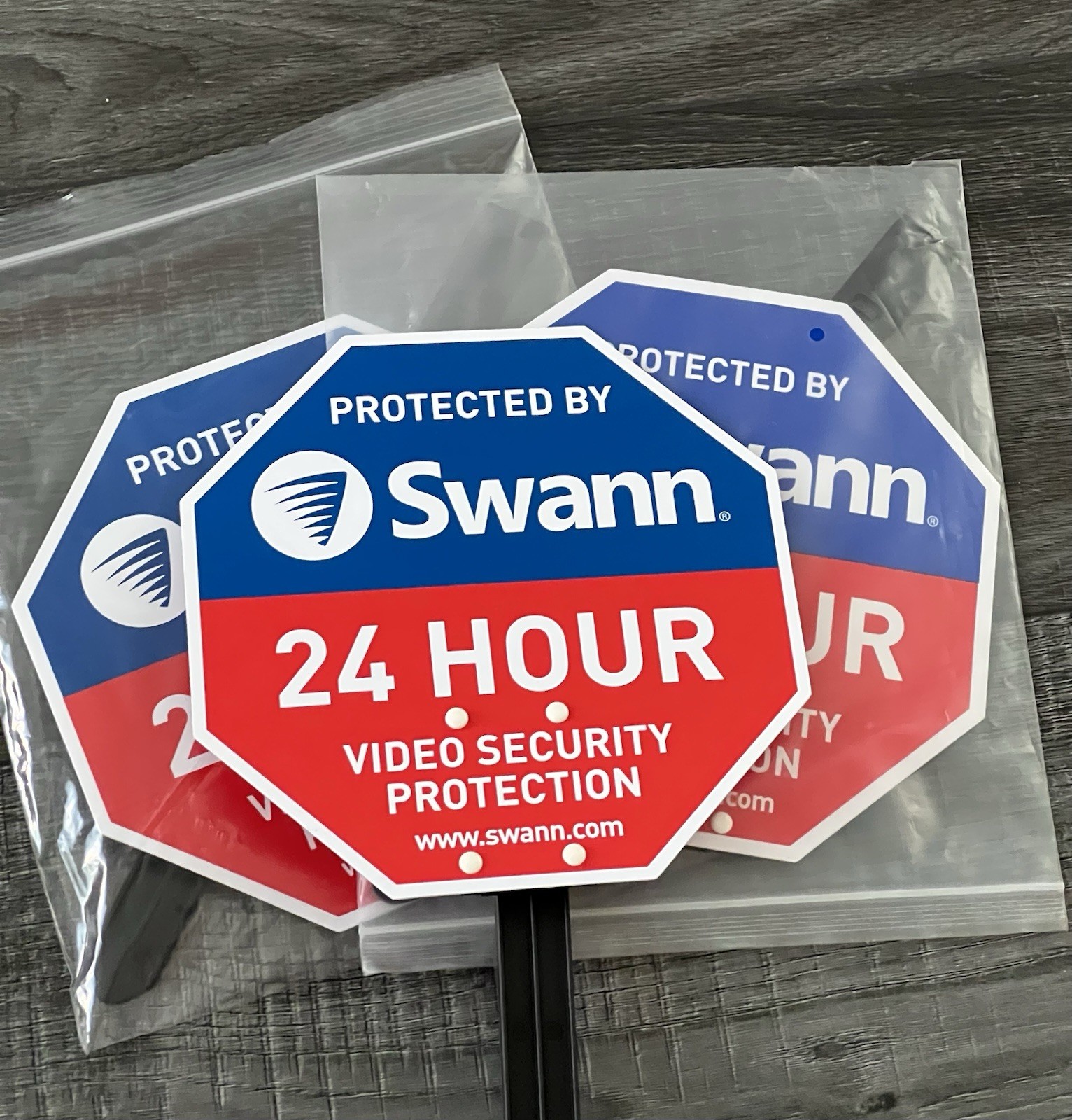 3 pcs. Swann Home Security Camera Sign for Yard and Surveillance System Signage