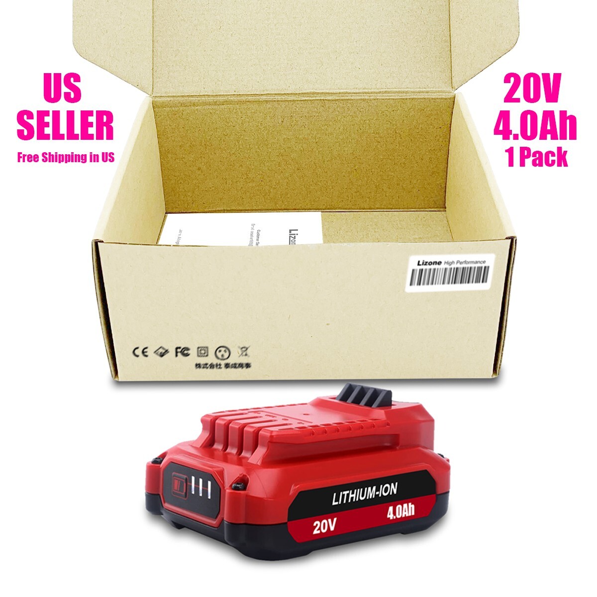 4Ah CMCB202 20V Battery for Craftsman 20V V20 Compact Battery 1.5Ah 2Ah CMCB201