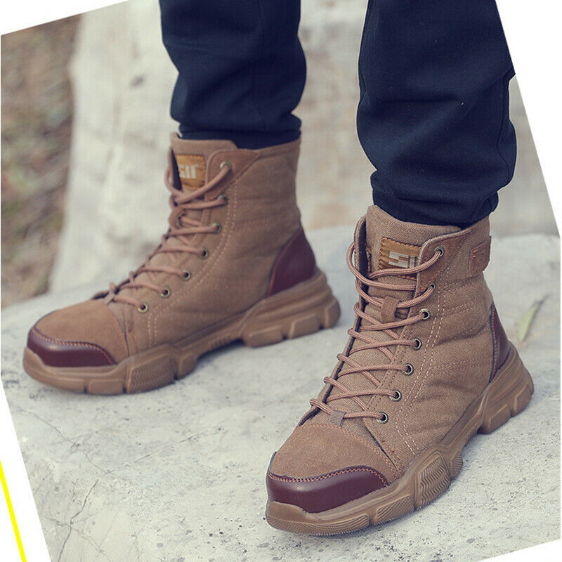 Mens Military Boots Work Safety Shoes Indestructible Steel Toe Bulletproof Boots