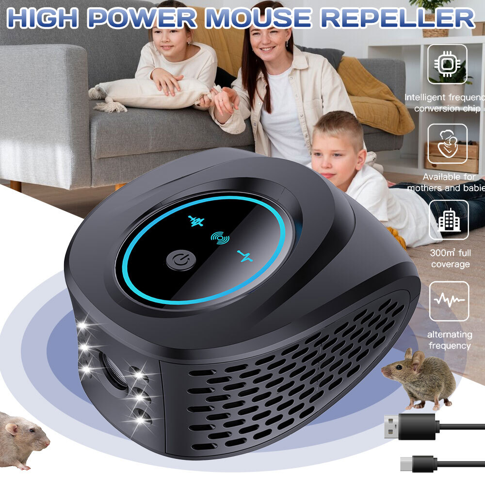 4-in-1 Ultrasonic Rodent Repellent Pest Repeller Mouse Blocker Rat Deterrent NEW