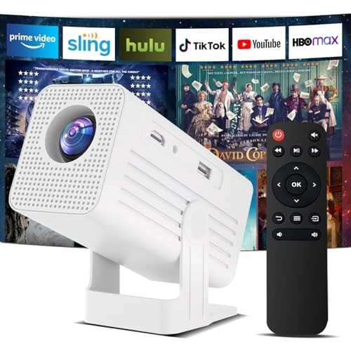 Smart Projector with Bluetooth 5.2, Built-in Apps & Auto Keystone - Home Theatre