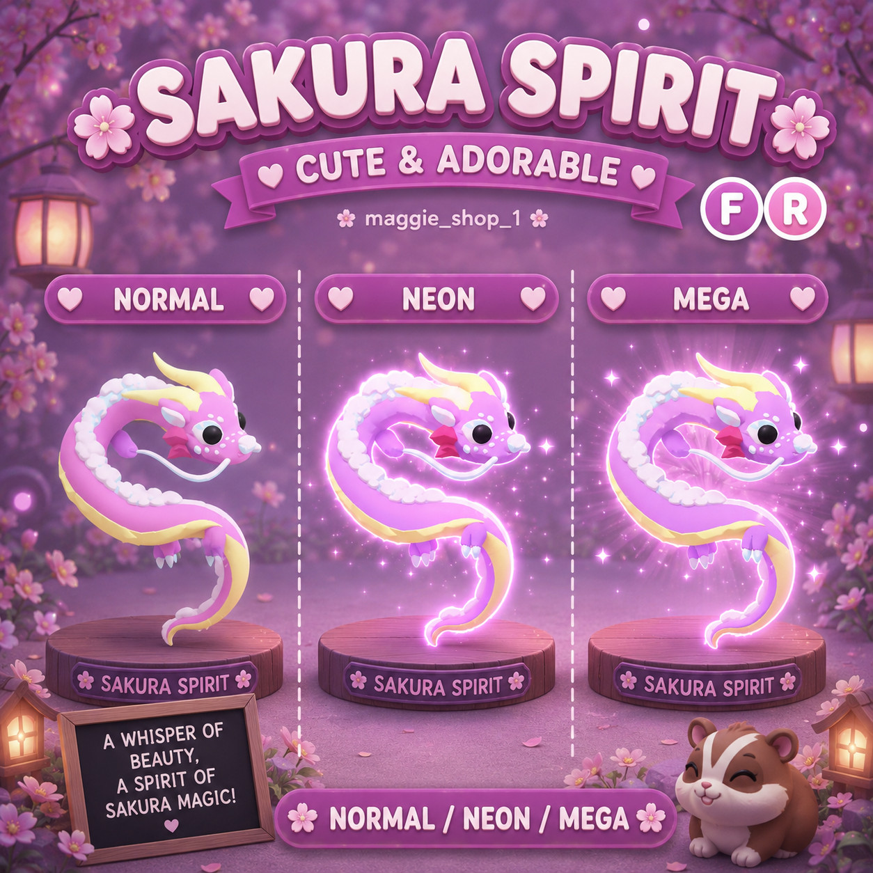 Sakura Spirit FR Normal/Neon /Mega ✨ Adopt From Me Today ✨ Top Picks