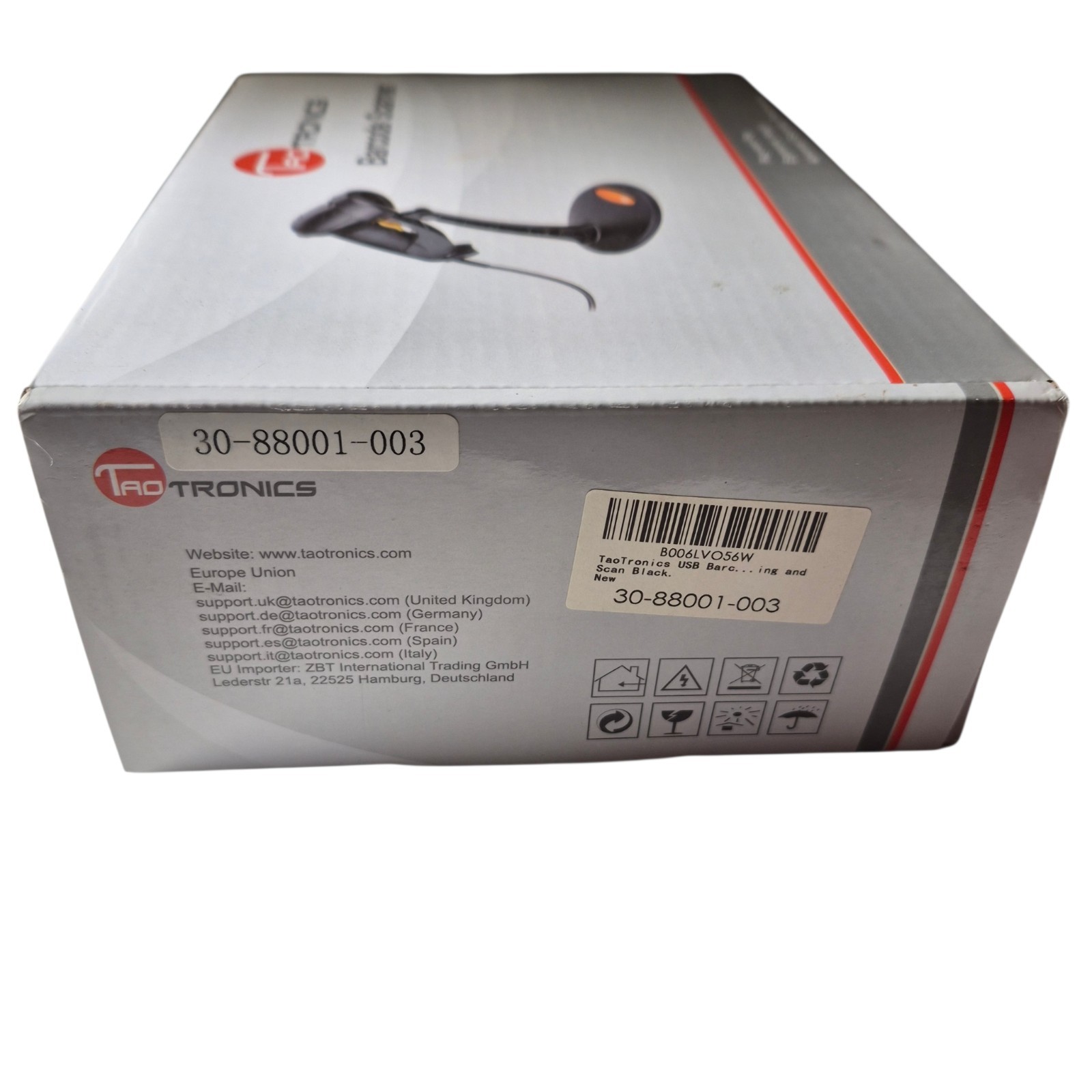 TaoTronics Wired USB Barcode Scanner w/ Stand 30-88001-003 New