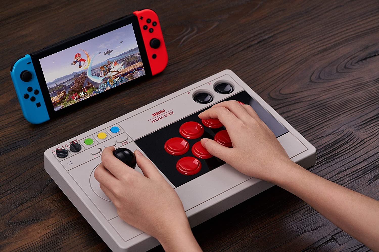 8Bitdo Arcade Stick for Switch & Windows with Bluetooth or Wired Connection