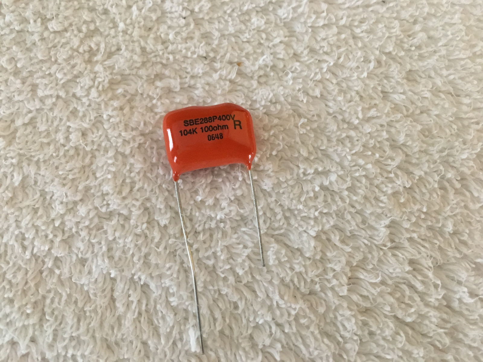 Sprague Orange Drop Capacitor SBE288P400V, 104K, 100ohm, R, 0648, 288P