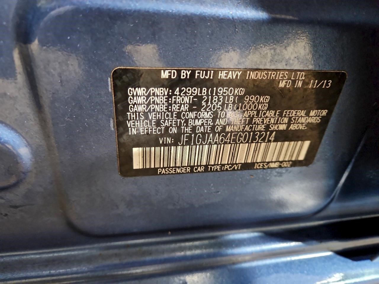 2014 Imprez Control Module Multifunction Integrated Unit US Market OEM 1508174
