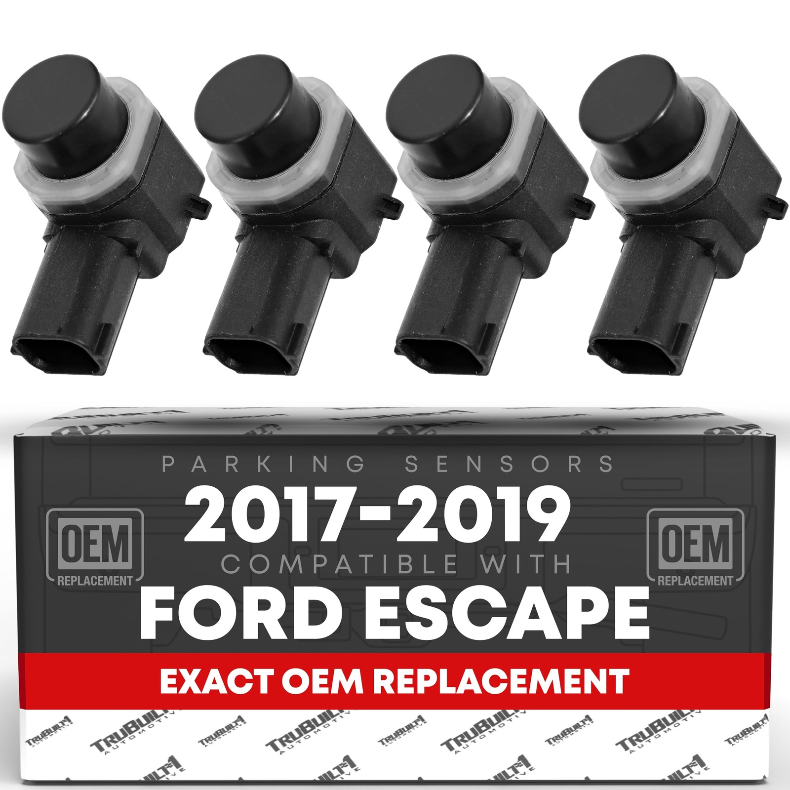 Car Parking Sensors, 4 Pieces - Compatible with 2017-2019 Ford Escape - Front...