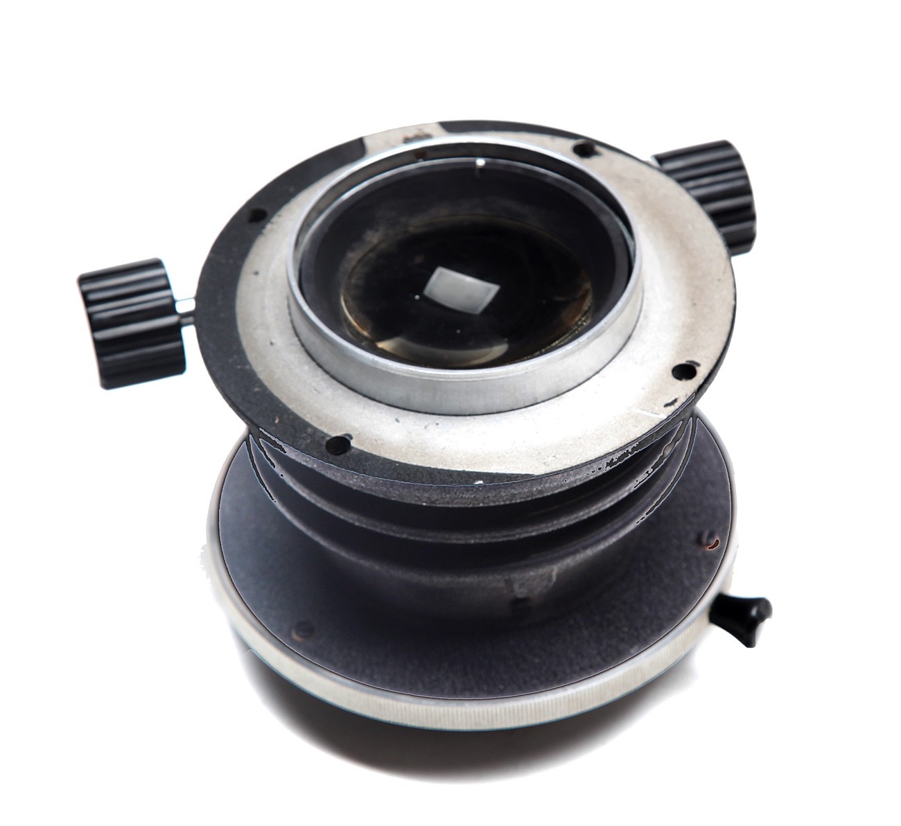 Vintage Microscope Condenser Features Adjustable Iris Diaphragm