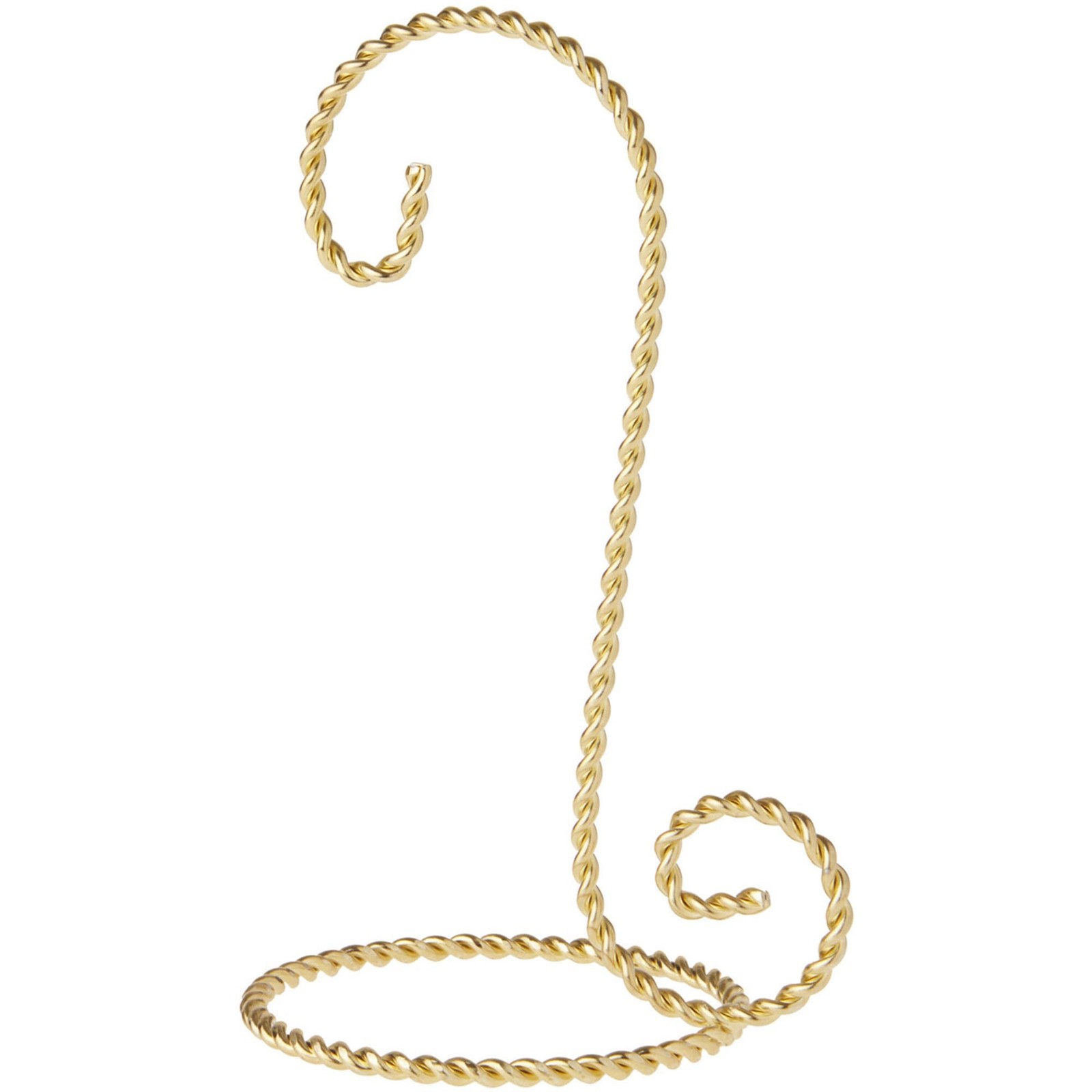 Small Twisted Gold-toned Ornament Stand 5.5" H x 3" W x 3.5" D