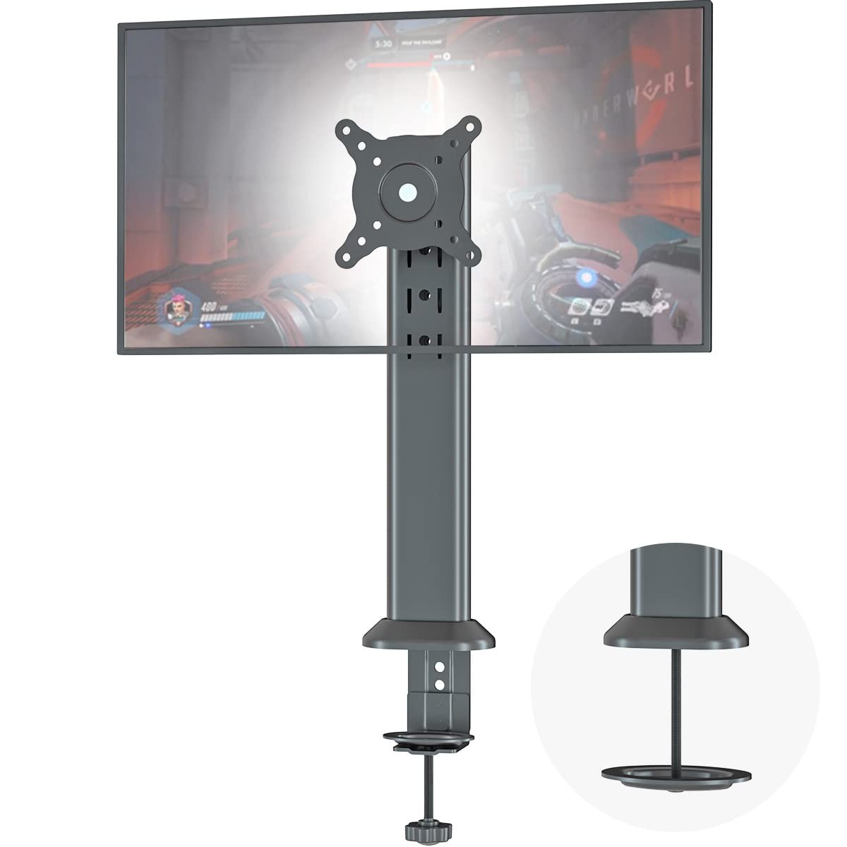 Single Desk Monitor Arm Mount Stand Fit for 13 inch to 32 inch Flat Curved Co...