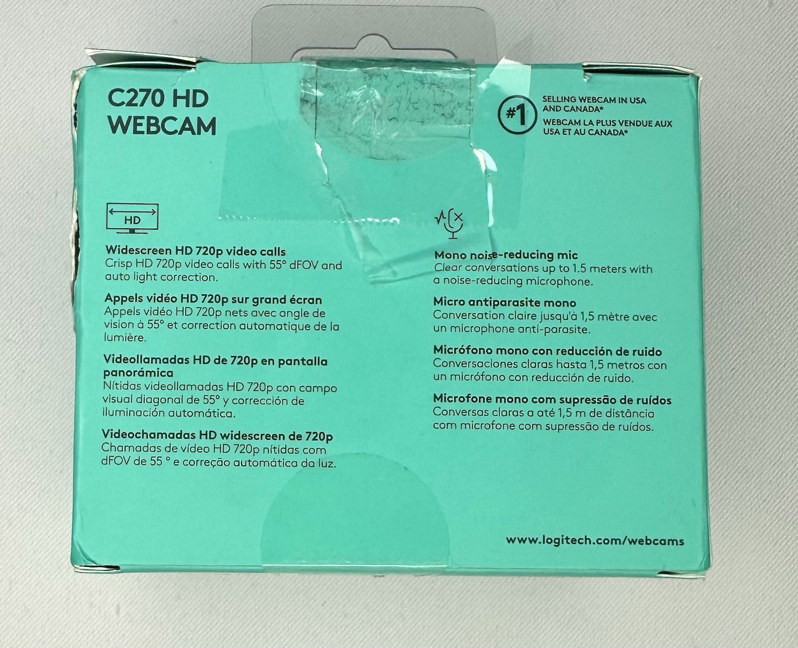 Logitech C270 HD Webcam New In Open Box