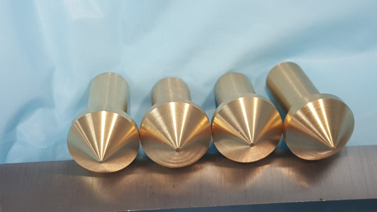 Gunsmith Tools - 4 Brass Muzzle Laps - Rifle Or Pistol Crowning - Lapping Crown