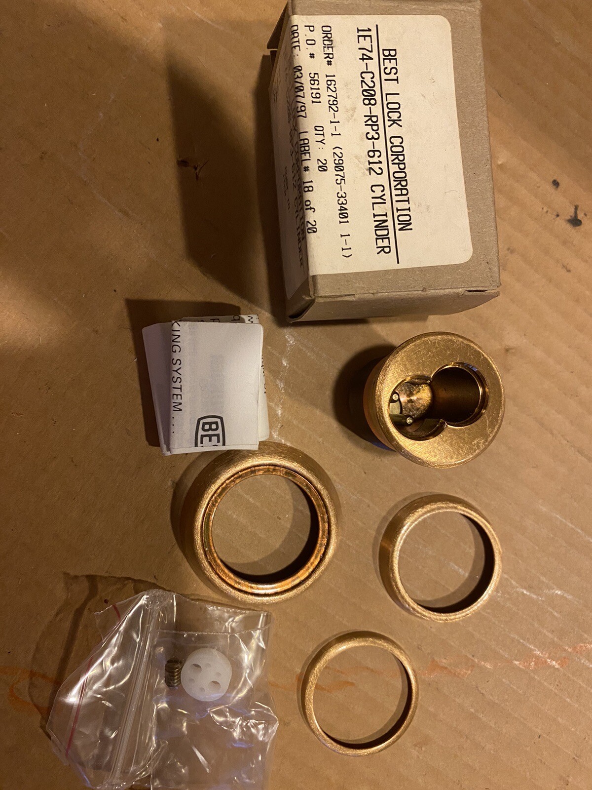 Stanley Security Solutions Best Mortise Cylinder 1E74 C208 RP3 612