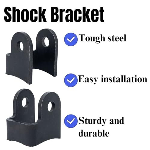 2 Pcs Shock Bracket, Heavy-Duty Shock Absorber, Black Vertical shock mounts