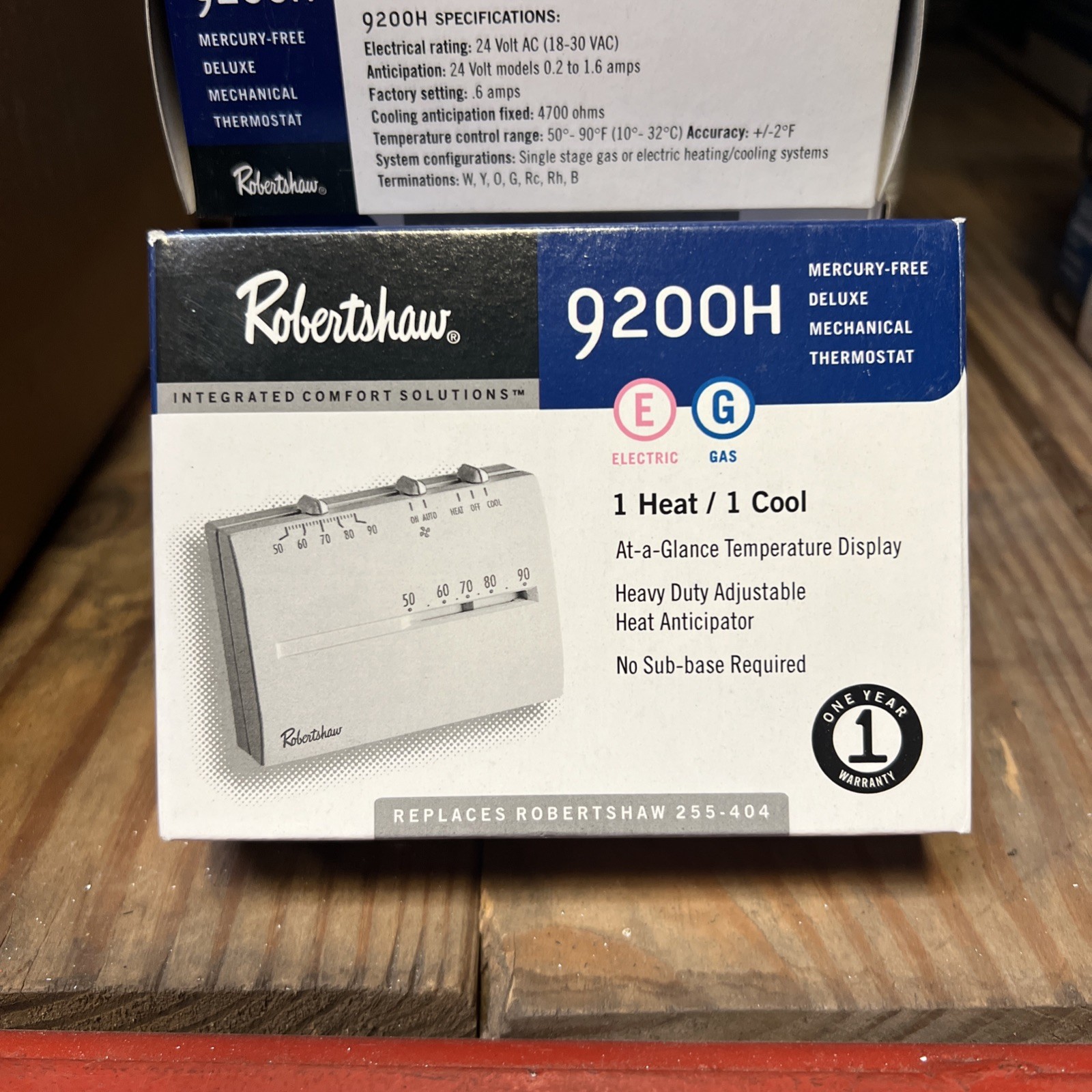 Robertshaw 9200H Deluxe Heat & Cool Mechanical Thermostat Mercury-Free