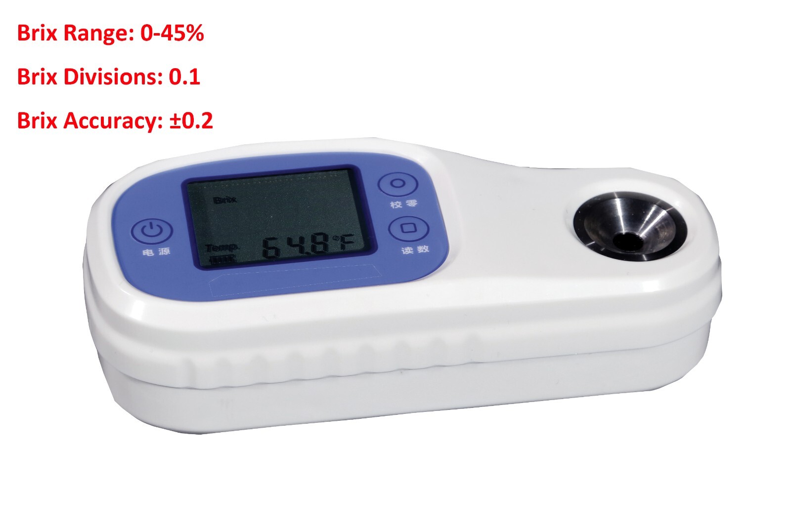 Handheld Digital Refractometer Brix Tester Meter Portable Sugar Refractometer