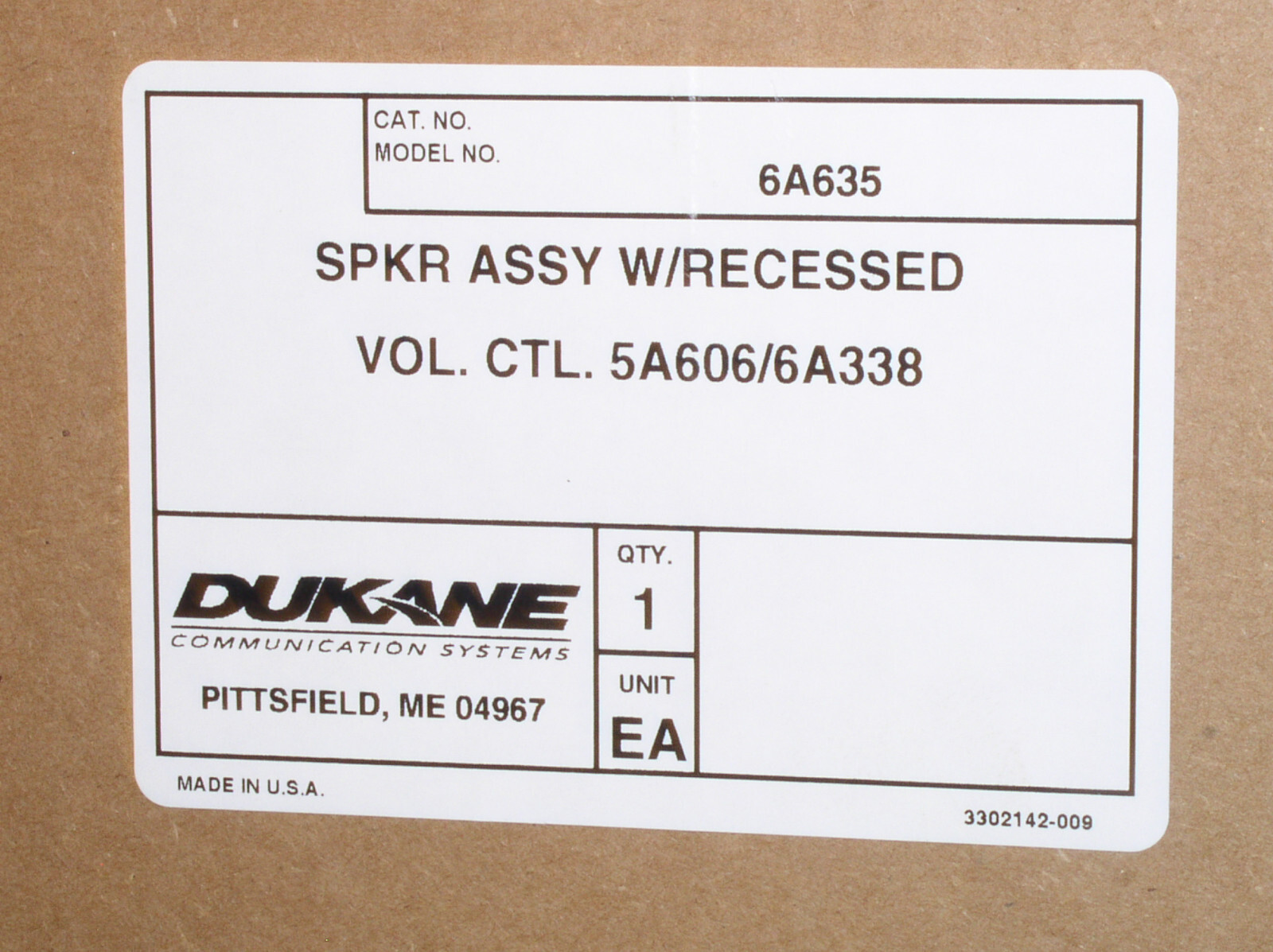 SEALED NIB DUKANE COMMUNICATION SYSTEMS 6A635 CEILING MOUNT SPEAKER ASSEMBLY