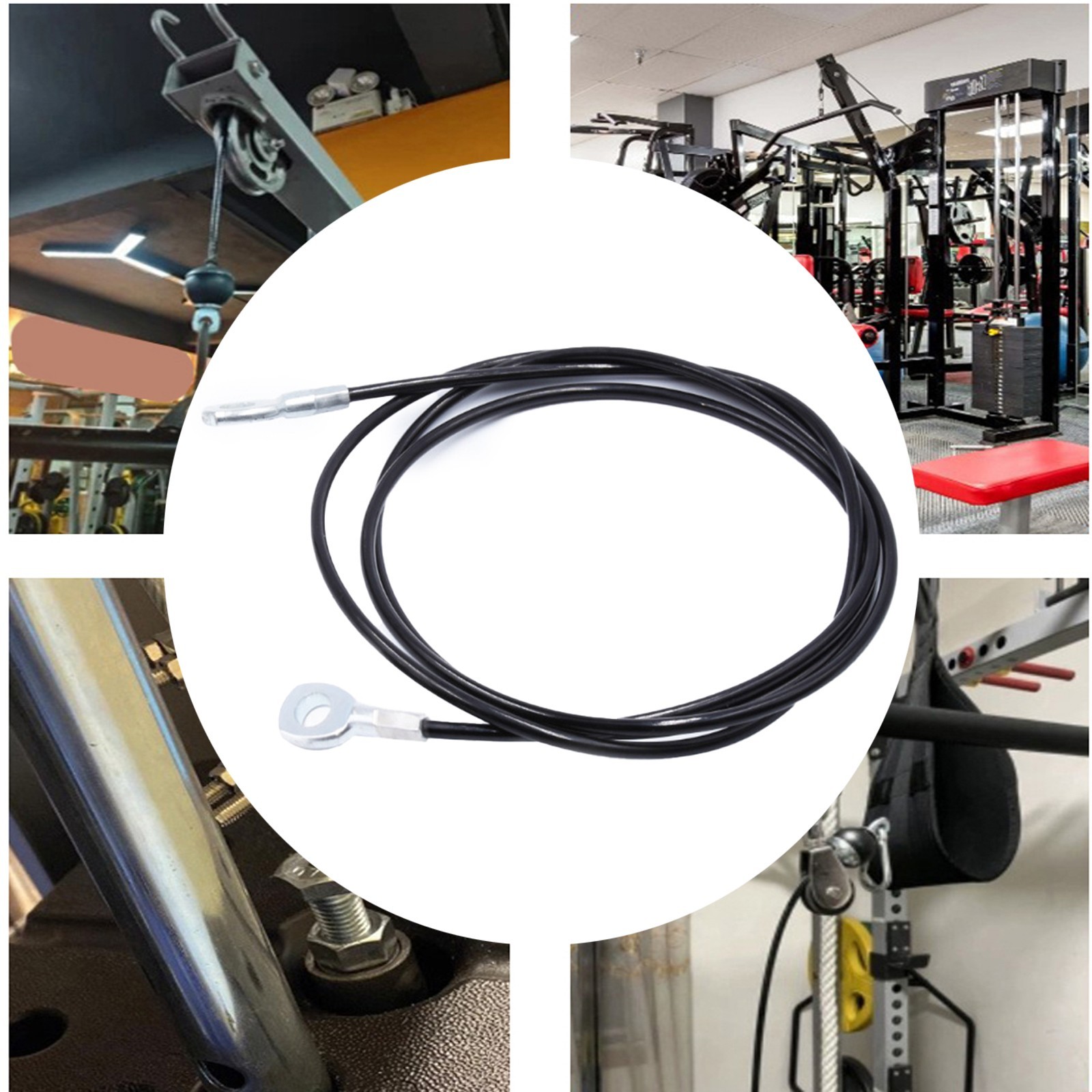 For Home Use Pulley Cable 5mm Steel Core Dual Terminal 2m 4m 5m 6m Length