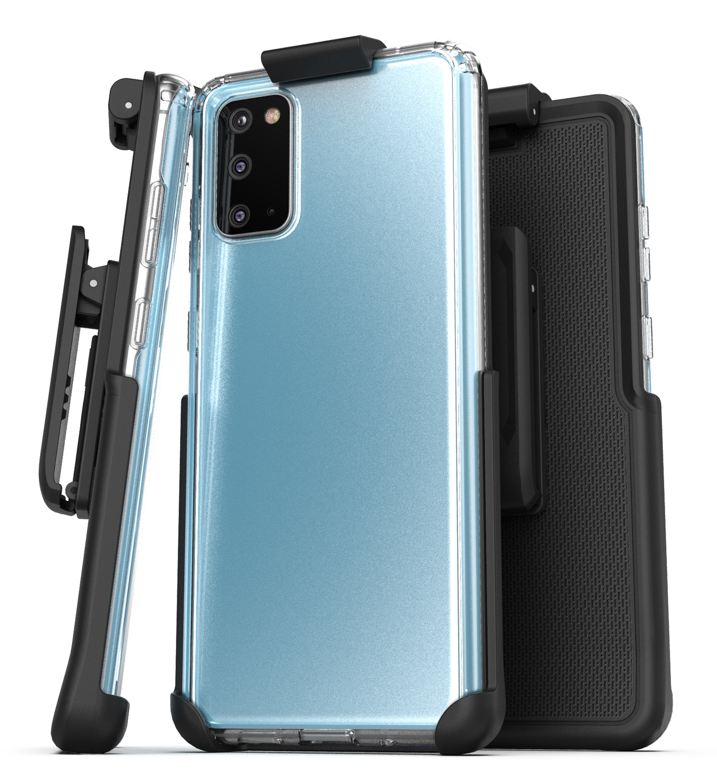 For Samsung Galaxy S20 Belt Clip Case Slim Clear Back Cover with Holster