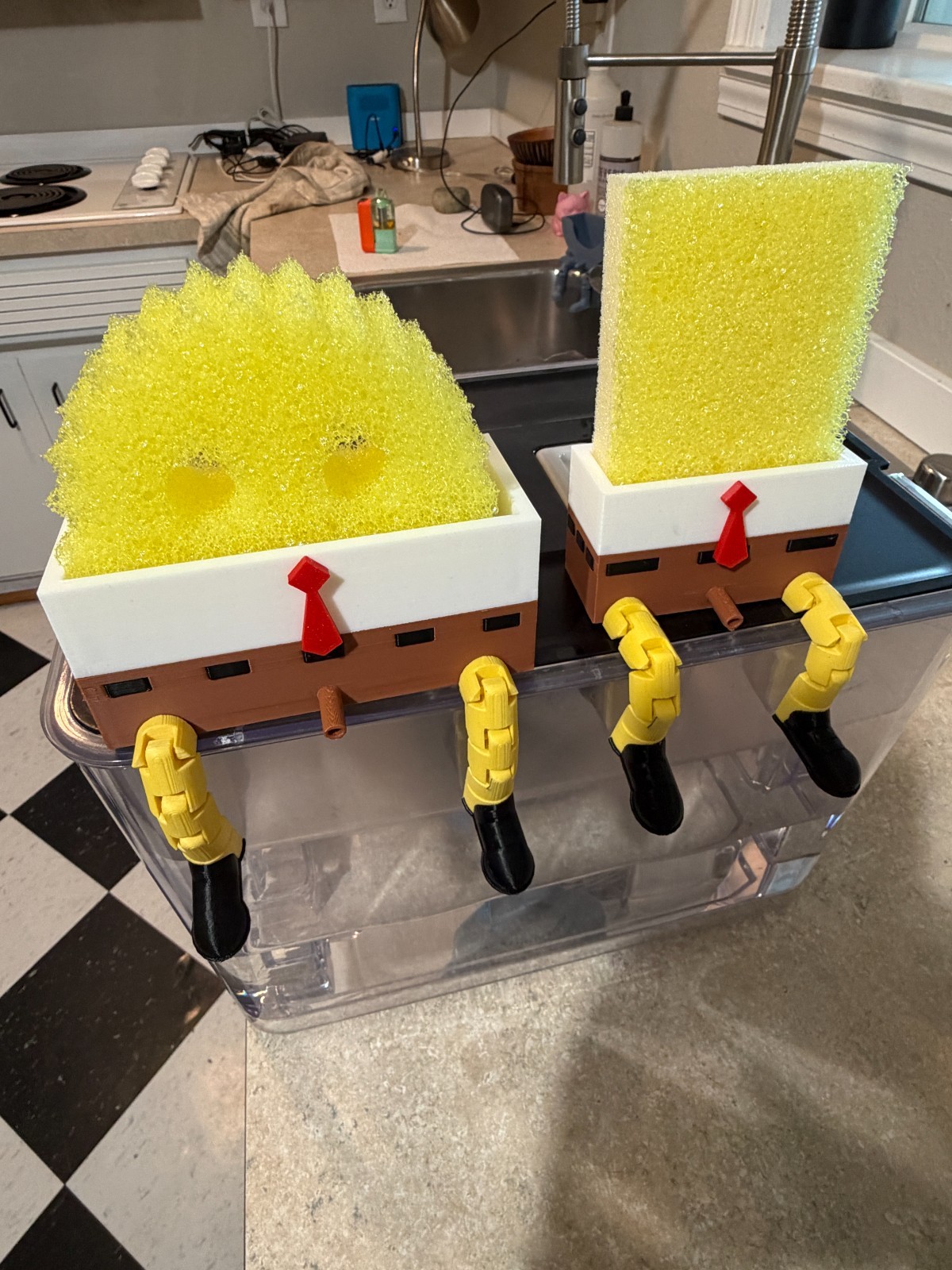 Scrub Daddy or Mommy Sponge Holder Fun Novelty 3D Printed 3d Print LT Licensed